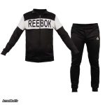 ست ورزشی سویشرت و شلوار مشکی و سفید مردانه مدل ریبوک Reebok